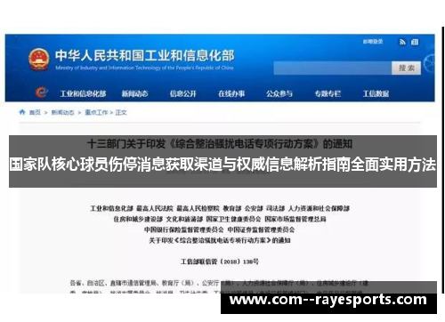 国家队核心球员伤停消息获取渠道与权威信息解析指南全面实用方法 国家队核心球员伤停消息获取渠道与权威信息解析指南全面实用方法